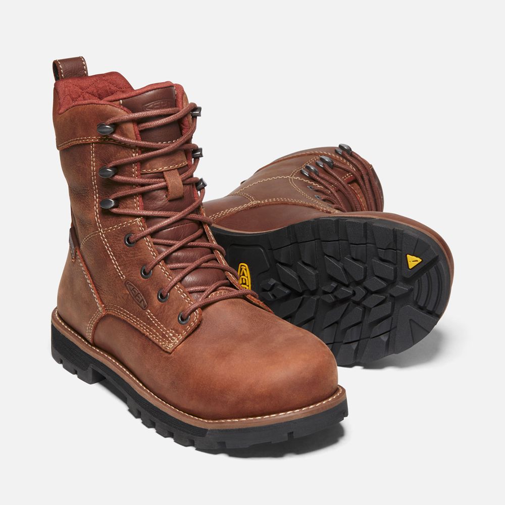 Botas de Trabajo Keen Mexico Marrom - Mujer Seattle 8\" Waterproof (Aluminum Toe) - EL0618342